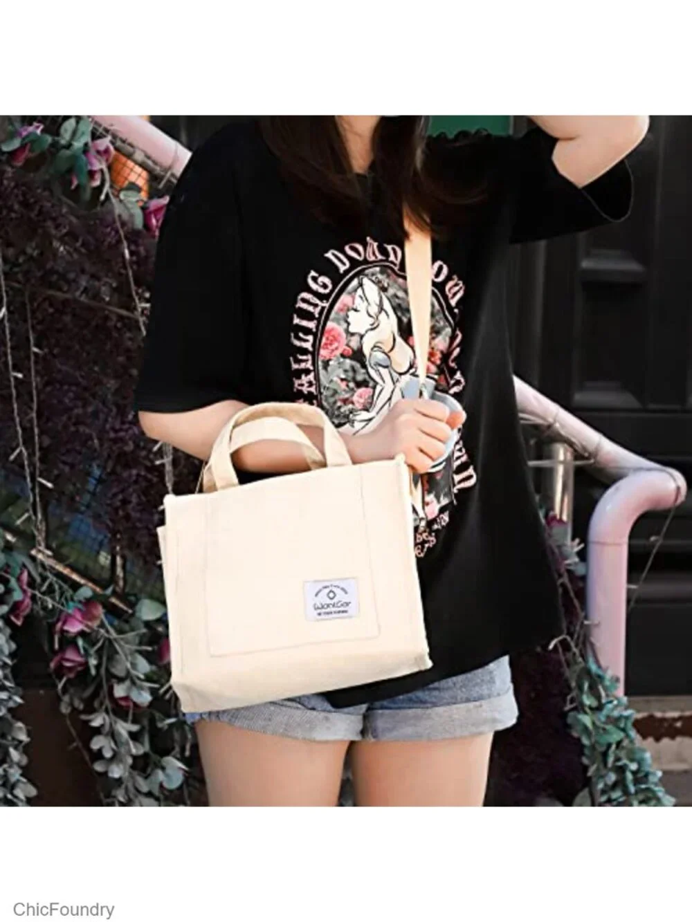 Corduroy Tote Bag Women Crossbody Shoulder Handbag Satchel Purse